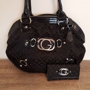 Black G by Guess Purse and Matching Wallet
